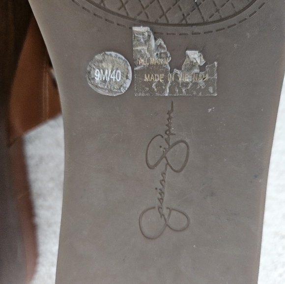 Jessica Simpson Crissie Platform Brown Sandals Size 9 Bohemian Chunky 70s Retro - Picture 6 of 6